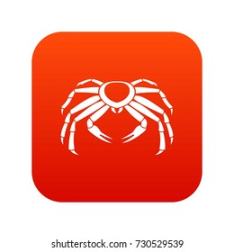 Snow crab icon digital red for any design isolated on white vector illustration