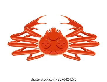 Snow crab isolated in white