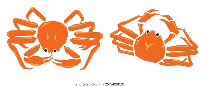 Snow crab Vector logo eps 10. background, perfect for wallpaper or design elements