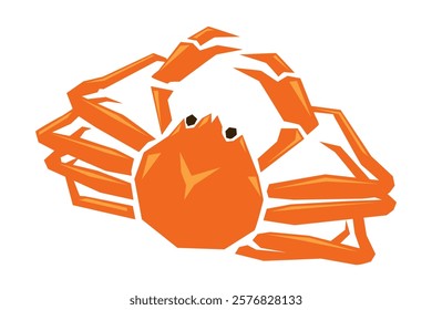 Snow crab Vector logo eps 10. background, perfect for wallpaper or design elements