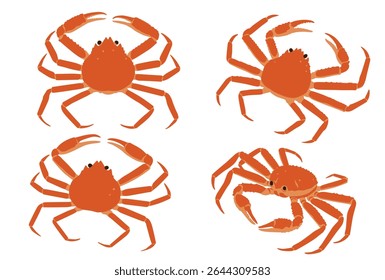 Snow crab Vector logo eps 10. background, perfect for wallpaper or design elements