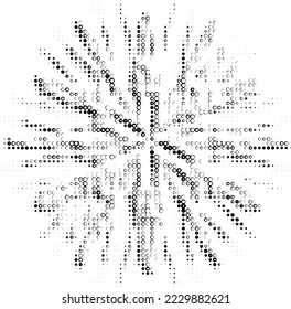 Schneekristallgitter auf der Grundlage von Mandala. Durch Halbtonumriss. Vektorgrafik.