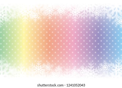 Snow crystal and polka dots background material Wallpaper, shading material, soft focus