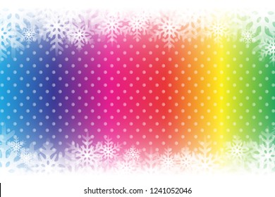 Snow crystal and polka dots background material Wallpaper, shading material, soft focus