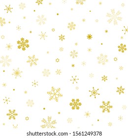 Snow Crystal, Snowflake, background material ( gold)