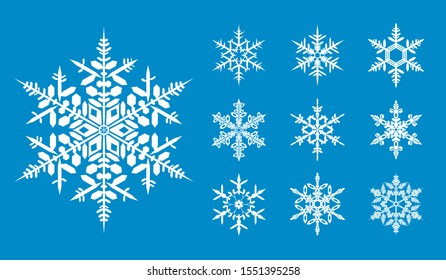 Snow Crystal vector 10 set
