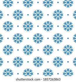 Snow crystal vector background in white color