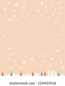 Snow Crystals and cityscape