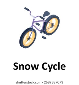 Snow Cycle Vector icon which can easily modify or edit
