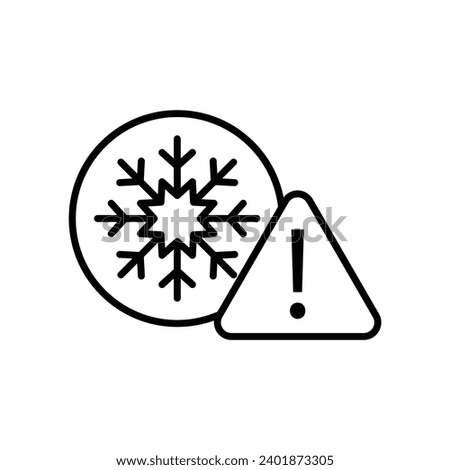 snow danger icon  vector, snowflake sign