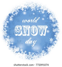 Snow day. Christmas greeting card. Merry Christmas. Stock vector