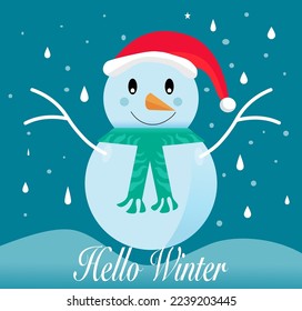 Snow doll vector art and graphics