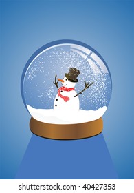 snow dome with a snowman within