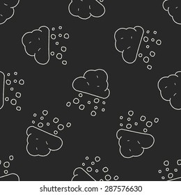 snow doodle seamless pattern background
