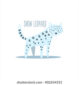 Snow Drawing For Arctic Animals Collection Of Flat Vector Illustration In Creative Style On White Background