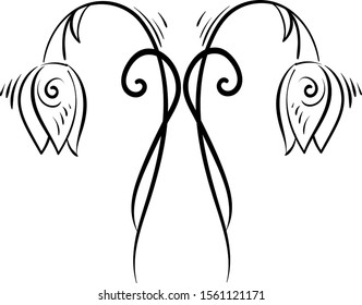 Snow drop decorative, illustration, vector on white background.