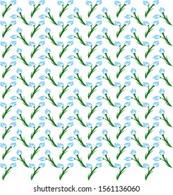 Snow drop wallpaper, illustration, vector on white background.