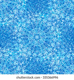 Snow ethnic new year lace motifs seamless pattern.