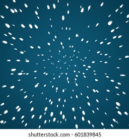 Snow explosion. Winter background. New year vector illustration