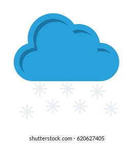 Snow Faling Flat Vector Icon