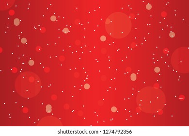 Snow Fall Abstract Red BACKGROUND with Bokeh effect