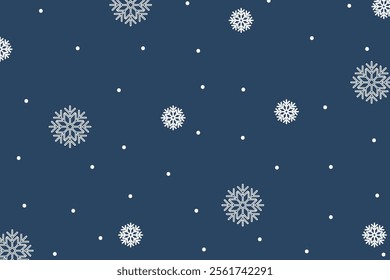 Snow fall background. Snowflakes background. December Christmas background theme 
