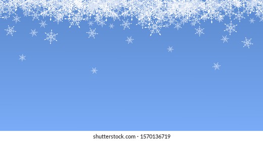 Snow fall in blue background vector illustration