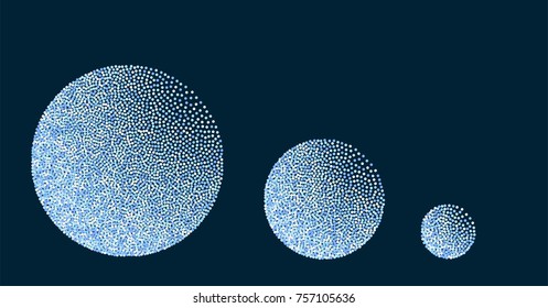 snow fall blue christmas balls background, winter snowflake sky vector illustration. sparkling abstract confetti falling. light magic shining Flying glitter dots particles, sparkle border backdrop. 