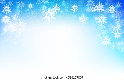 Snow fall with bokeh and lighting element abstract background vector illustration eps10