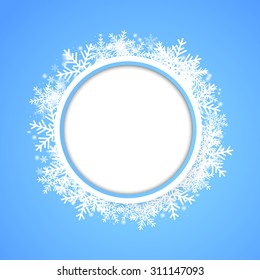 Snow fall. Holiday winter theme background.