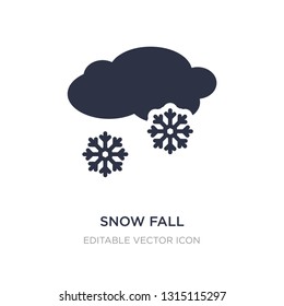 snow fall icon on white background. Simple element illustration from Weather concept. snow fall icon symbol design.