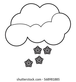 snow fall icon set