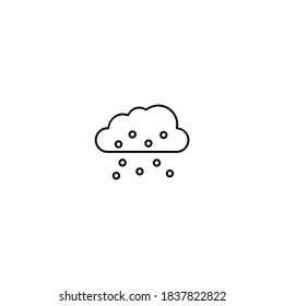 Snow fall icon. Winter icon. Simple, flat, outline, black.