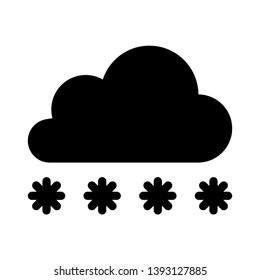 snow fall vector glyph icon