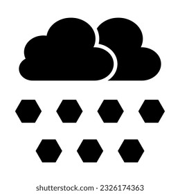 Snow Fall Vector Glyph Icon For Personal And Commercial Use.

