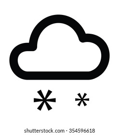 
Snow Falling Bold Line Icon
