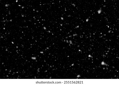 snow falling effect with black background overlay