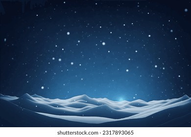 Snow falling in nature. Vector background with falling snow. Christmas background.