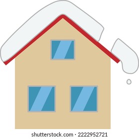 Snow falling from the roof