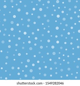 Snow falling seamless pattern. Christmas winter season texture.