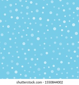 Snow falling seamless pattern. Christmas winter season texture.