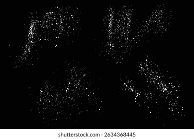 Snow falling set of isolated blizzard snowflakes background