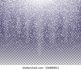 snow falling from the sky in the bright light