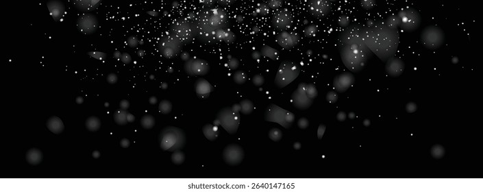 Snow falling snowflakes background design