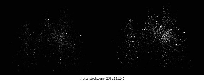Snow falling snowflakes illustration. Realistic white color snowflakes transparent background