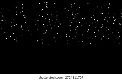 Ilustración vectorial que cae de la nieve en el fondo negro