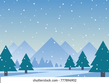 Snow Falling Winter Forest Stock Vector (Royalty Free) 777896902 ...