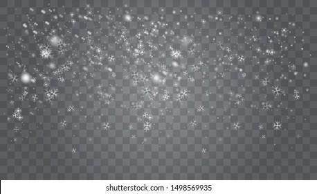 Snow falling winter snowflakes christmas new year design. Abstract snowflake background for your winter design.  White glitter snowflakes falling down 