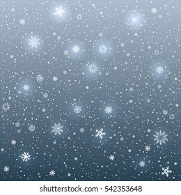 Snow Falls Cartoon Sky Dark Background Stock Vector (Royalty Free ...