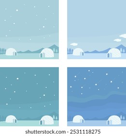 Schneefeldquadratischer Hintergrund